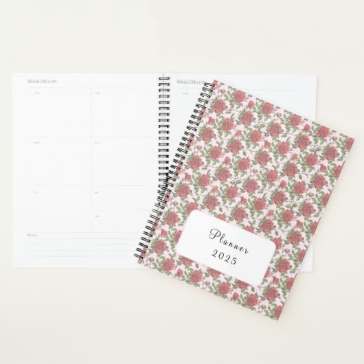 Elegante vrouwelijke  chique stijlvolle Rozen Planner (Display)