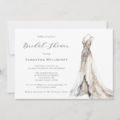 Elegante vrouwelijke jurk trouwjurk Vrijgezellenfe Kaart (Voorkant)