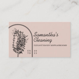Elegante Vrouwelijke Minimale Handige Stofbezem Sc Visitekaartje