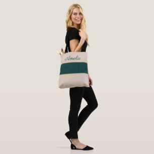Elegante Vrouwelijke Naam Tas – Premium Gestreepte