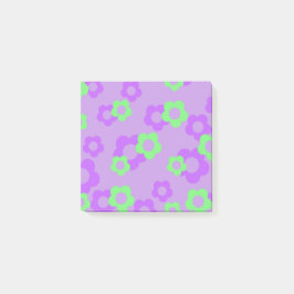 Elegante Vrouwelijke Paarse Neon Groene Bloem Lent Post-it® Notes
