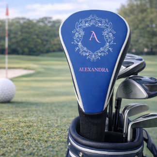 Elegante Vrouwelijke Preppy Klassieke Wapen Monogr Golfheadcover
