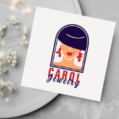 Elegante vrouwelijke sieraden designer handgemaakt vierkante visitekaartje