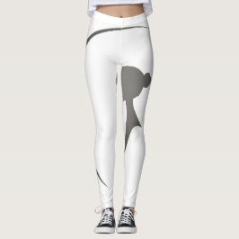 Elegante Vrouwelijke Silhouet Minimalistische Halv Leggings