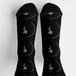 Elegante Vrouwelijke Silhouet Minimalistische Halv Sokken