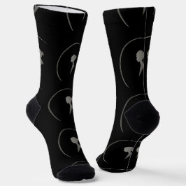 Elegante Vrouwelijke Silhouet Minimalistische Halv Sokken