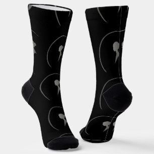 Elegante Vrouwelijke Silhouet Minimalistische Halv Sokken