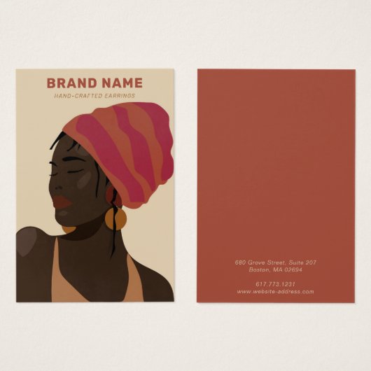 Elegante vrouwelijke Vrouwen Sieraden Display Kaar Visitekaartje (Voorkant /achterkant)