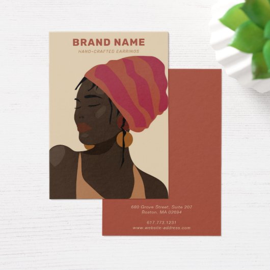 Elegante vrouwelijke Vrouwen Sieraden Display Kaar Visitekaartje (Bureau)