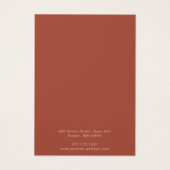 Elegante vrouwelijke Vrouwen Sieraden Display Kaar Visitekaartje (Achterkant)