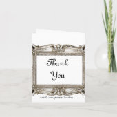 Elegante  VROUWEN BEDANKKAART (Achterkant)