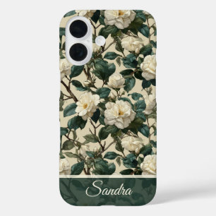 Elegante Vrouwen Cadeau Gardenia's Bloemstuk Op Ma iPhone 16 Hoesje