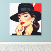 Elegante Vrouwen Canvas Afdruk (Insitu (Houten vloer))