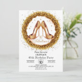 Elegante Vrouwen Digitaal Goud 40e Verjaardag Kaart (Staand voorkant)