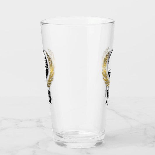 Elegante Vrouwen Golf Monogram Design Glas (Rechts)