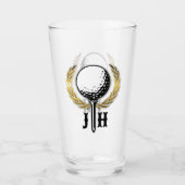 Elegante Vrouwen Golf Monogram Design Glas (Voorkant)