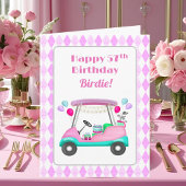Elegante Vrouwen Golf Party Winkelwagen 57e Verjaa Kaart