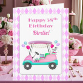 Elegante Vrouwen Golf Party Winkelwagen 58e Verjaa Kaart