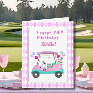 Elegante Vrouwen Golf Party Winkelwagen 74ste Verj Kaart