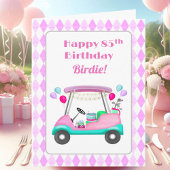 Elegante Vrouwen Golf Party Winkelwagen 85ste Verj Kaart