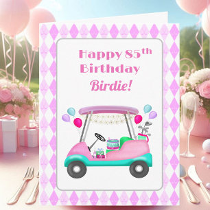 Elegante Vrouwen Golf Party Winkelwagen 85ste Verj Kaart