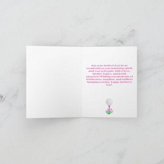 Elegante Vrouwen Golf Party Winkelwagen Moederdag Kaart (Binnen)