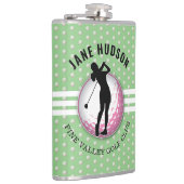 Elegante Vrouwen Golfer Design Flask Heupfles (Rechts)