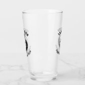 Elegante Vrouwen Golfer Monogram Ontwerp Glas (Links)