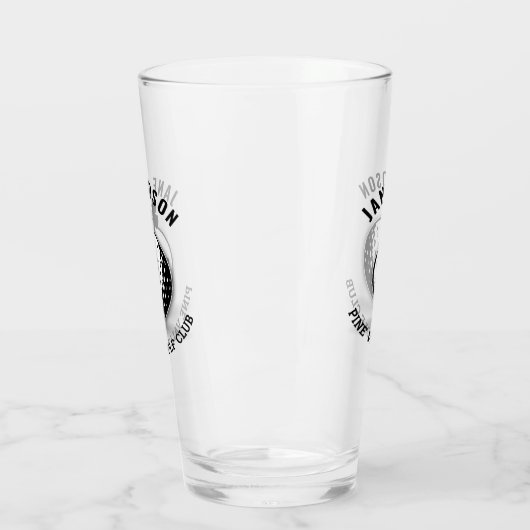 Elegante Vrouwen Golfer Monogram Ontwerp Glas (Links)