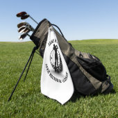 Elegante Vrouwen Golfer Monogram Ontwerp Golfhanddoek (Groen)