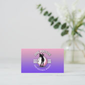 Elegante Vrouwen Golfer Monogram Ontwerp Visitekaartje (Staand voorkant)