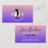 Elegante Vrouwen Golfer Monogram Ontwerp Visitekaartje (Voorkant / Achterkant)