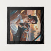 Elegante vrouwen in klassieke auto's wandkleed (Voorkant (horizontaal))