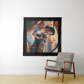 Elegante vrouwen in klassieke auto's wandkleed (In Situ (horizontaal))