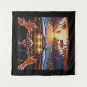 Elegante vrouwen in klassieke auto's wandkleed (Voorkant (horizontaal))