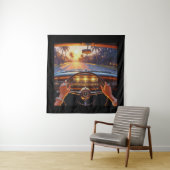 Elegante vrouwen in klassieke auto's wandkleed (In situ)