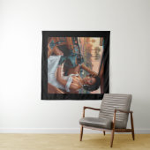 Elegante vrouwen in klassieke auto's wandkleed (In Situ (horizontaal))