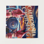 Elegante vrouwen in klassieke auto's wandkleed (Voorkant (horizontaal))