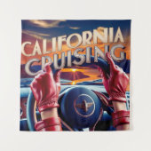 Elegante vrouwen in klassieke auto's wandkleed (Voorkant)