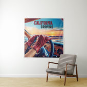 Elegante vrouwen in klassieke auto's wandkleed (In situ)