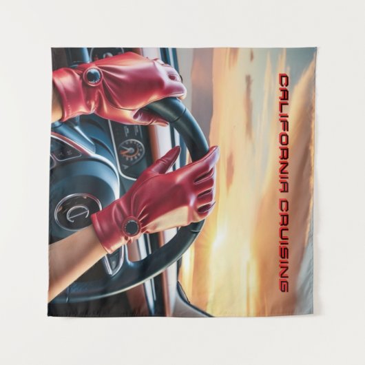 Elegante vrouwen in klassieke auto's wandkleed (Voorkant (horizontaal))