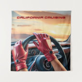 Elegante vrouwen in klassieke auto's wandkleed (Voorkant)