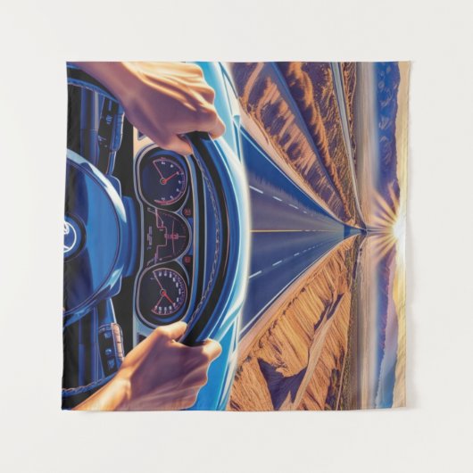 Elegante vrouwen in klassieke auto's wandkleed (Voorkant (horizontaal))