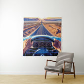 Elegante vrouwen in klassieke auto's wandkleed (In situ)