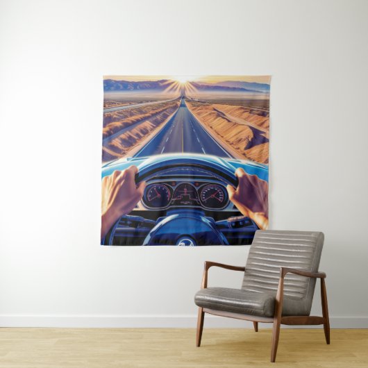 Elegante vrouwen in klassieke auto's wandkleed (In situ)