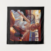 Elegante vrouwen in klassieke auto's wandkleed (Voorkant (horizontaal))