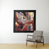 Elegante vrouwen in klassieke auto's wandkleed (In Situ (horizontaal))