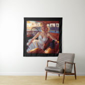 Elegante vrouwen in klassieke auto's wandkleed (In situ)