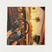 Elegante vrouwen in klassieke auto's wandkleed (Voorkant (horizontaal))