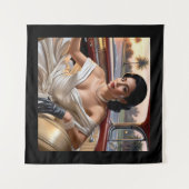 Elegante vrouwen in klassieke auto's wandkleed (Voorkant (horizontaal))